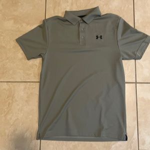 Gray Under Armor Short-Sleeved Polo